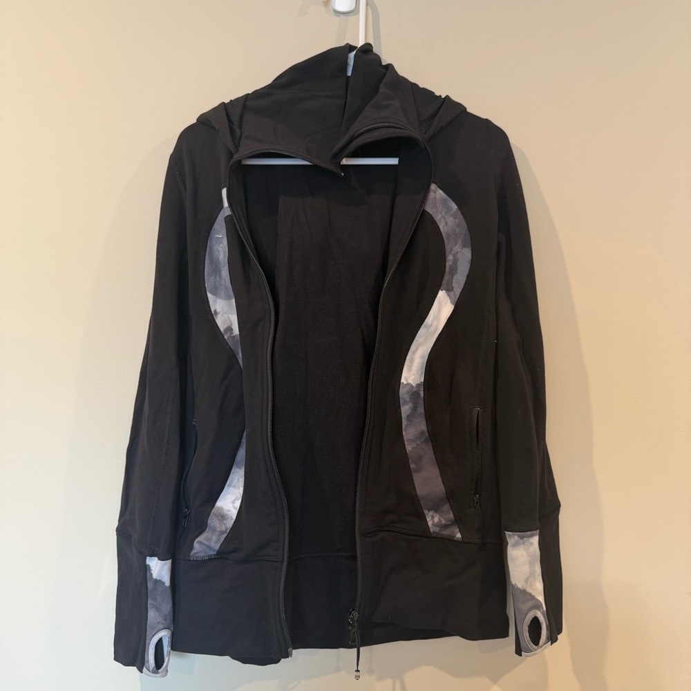 Lululemon Black and Gray Hooded Jacket